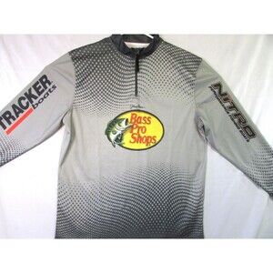 Bass Pro Shops Pullover Mens Large Quarter Zip Performance Fishing Long Sleeve